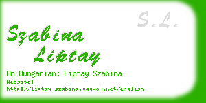 szabina liptay business card